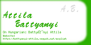 attila battyanyi business card